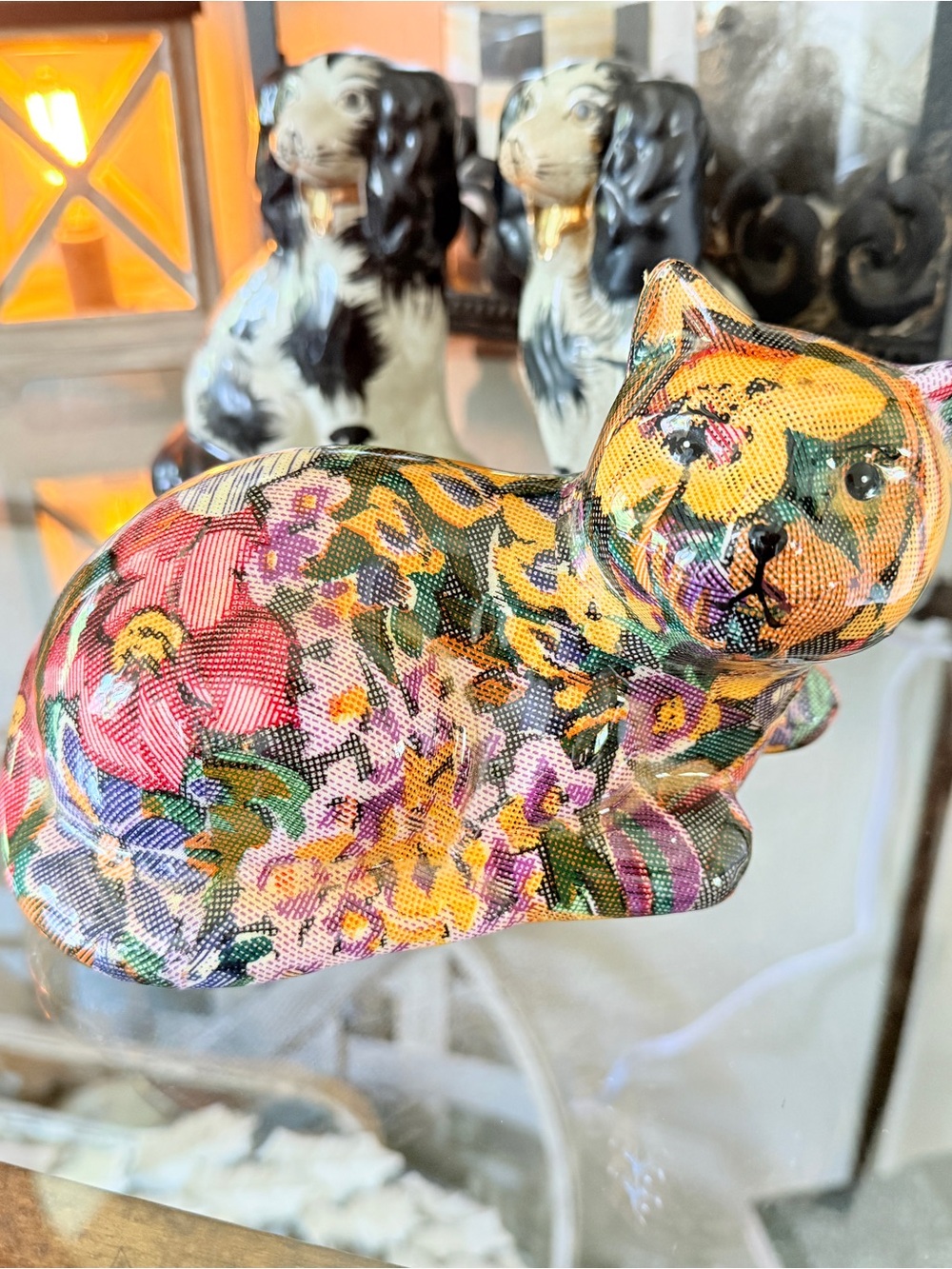 Vintage Joan Baker Patchwork Porcelain Cat - Picture 4 of 16